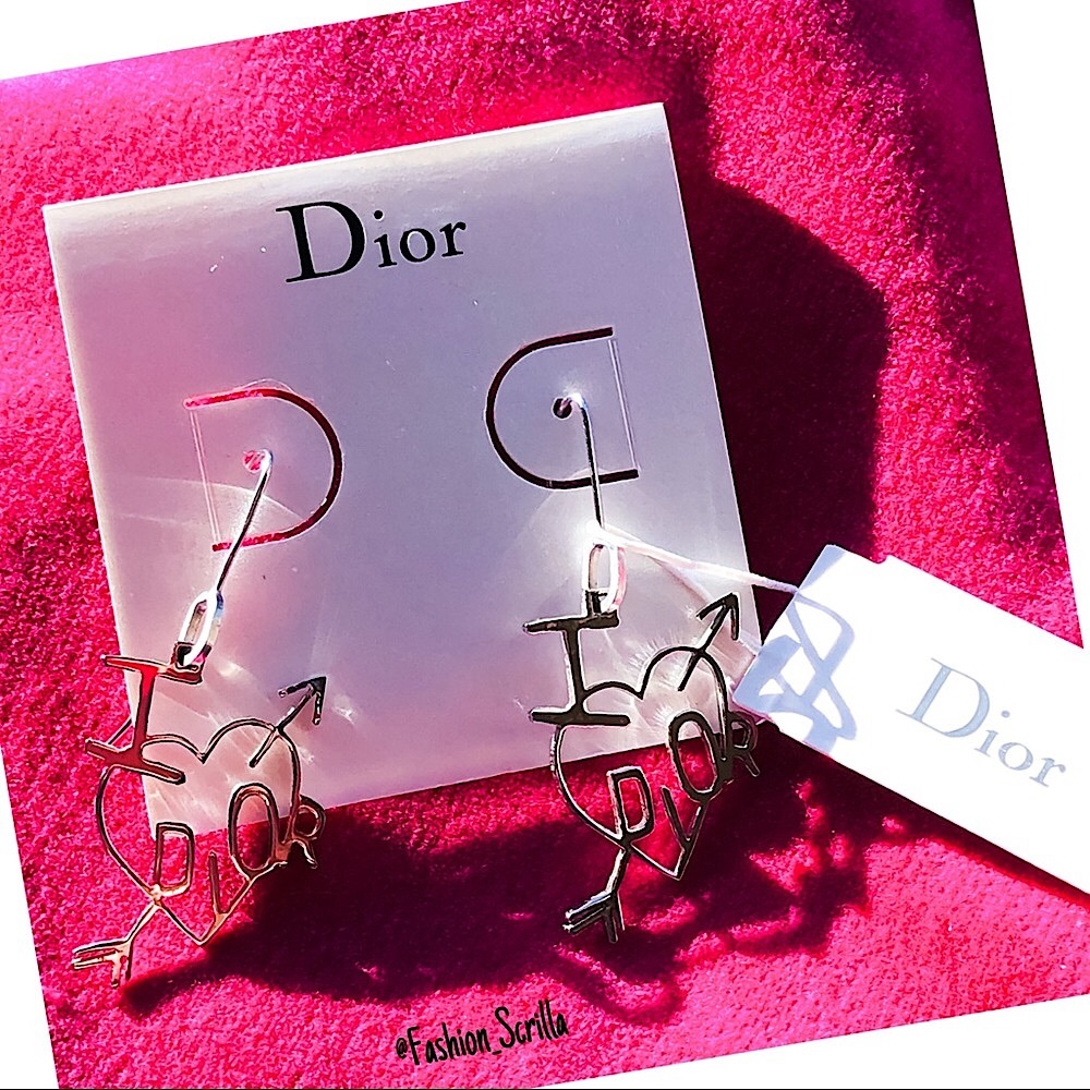 Christian Dior Silver “I Love You” Cupid heart earrings - Picture 6 of 14
